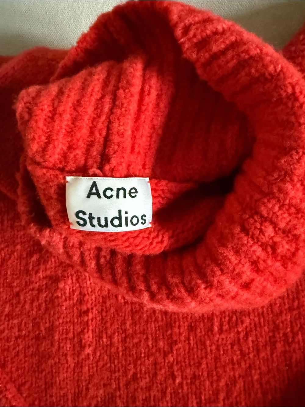 Acne Studios Vibrant Red Turtleneck Sweater